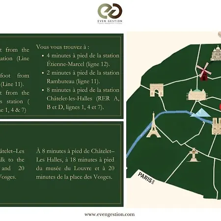 Luxurious Flat-le Marais - Beaubourg-paris 3#ac Apartment Paris